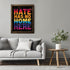 Posterizer 1 pcs-hate has no home here-welcoming sign-Gay & LGBTQ Art-Motivational & Inspirational Art-Gift for LGBTQ, Queer, Gay, Bi, Lesbian- UN...