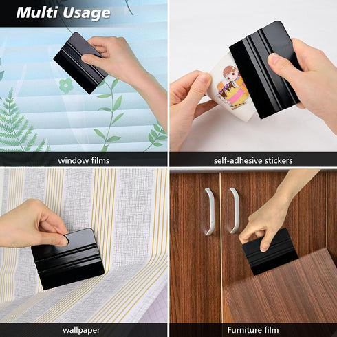 NEWISHTOOL Wallpaper Smoothing Tool Kit, Wallpaper Tools for Applying Peel and Stick Contact Paper Vinyl Film, includes Big Smoothing Squeegee, Fe...