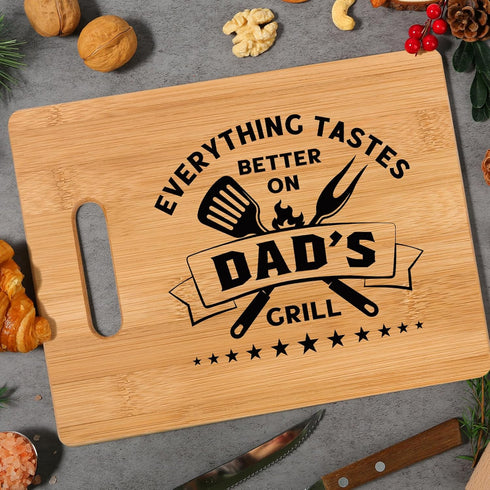 Gifts for Dad, Best Dad Birthday Gift - Unique Bamboo Cutting Board Gift for Dad Father Daddy - Cool Christmas Fathers Day Gift for Dad - Everythi...