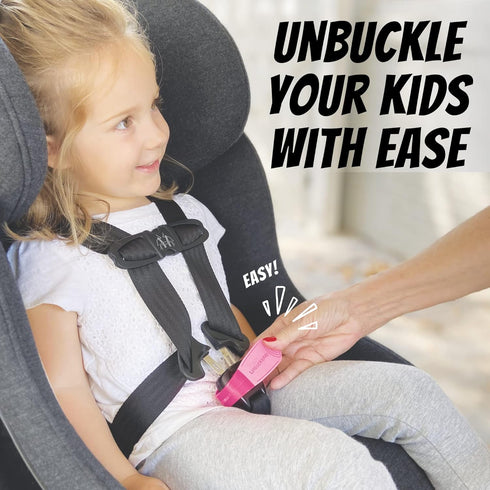UnbuckleMe Car Seat Buckle Release Tool - Easy Opener Aid for Arthritis, Long Nails, Older Kids - Button Pusher for Infant, Toddler, Convertible 5...