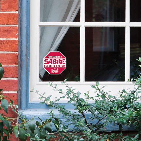 SABRE HS-SD Home Decals-5 Bright Red, Stop Sign Shaped Security Stickers...