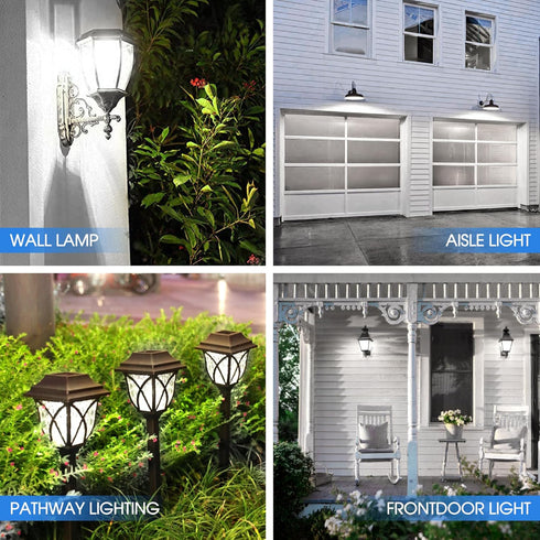 Dusk to Dawn Light Bulbs Outdoor, A19 LED Sensor Light Bulb, 9W(60W Equivalent), Automatic On/Off Photocell, Daylight White 5000K Porch Light, E26...