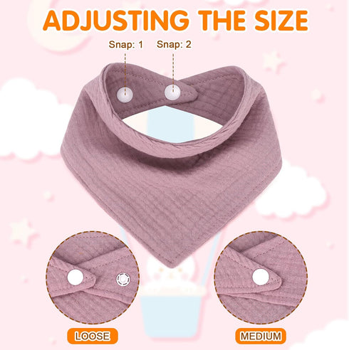 Accmor 10 Pack Muslin Baby Bibs Baby Bandana Drool Bibs 100% Cotton Baby Bibs for Teething and Drooling, Soft Bibs for Baby Girls Boys...