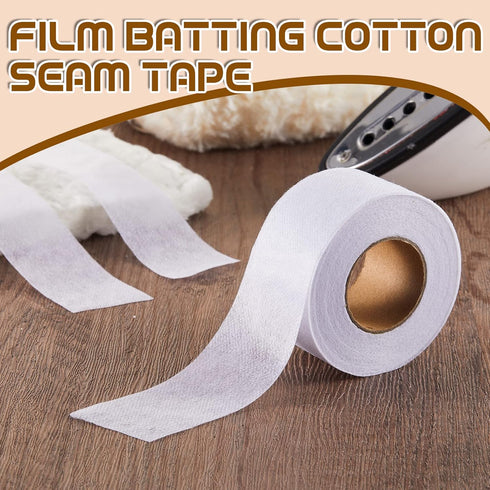Treela 2 Rolls Fusible Batting Tape for Quilting White Seam Tape Fusible Sheer Tape for Art Quitting Batting Sewing (2 Inches x 20 Yd)...