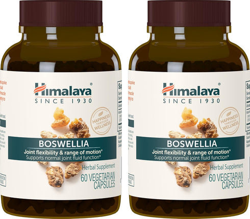 Himalaya Boswellia, Joint Support for Mobility and Flexibility, Promotes Tissue Preservation, 250 mg, 60 Capsules, 1 Month Supply, 2 Pack...