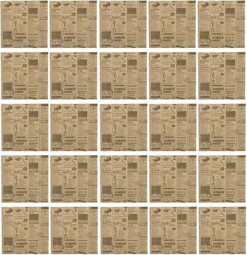 DOITOOL Parchment Paper Sheets 50 Sheets Wax Paper Sheets for Food, Greaseproof Newsprint Vintage Craft Paper Beautiful Baking Paper Grease BBQs f...