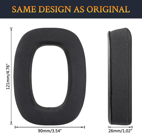 SOULWIT Cooling-Gel Replacement Earpads for Beyerdynamic DT100/DT102/DT108/DT109/DT150/DT190 Headphones, Ear Pads Cushions with Ice Silk Fabric, N...