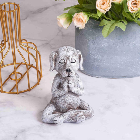 Meditation Dog Statue Dachshund Statue Garden Decor Resin Zen Dog Buddha Meditation Yoga Collectibles for Patio, Terrace, Lawn and Outdoor Garden ...