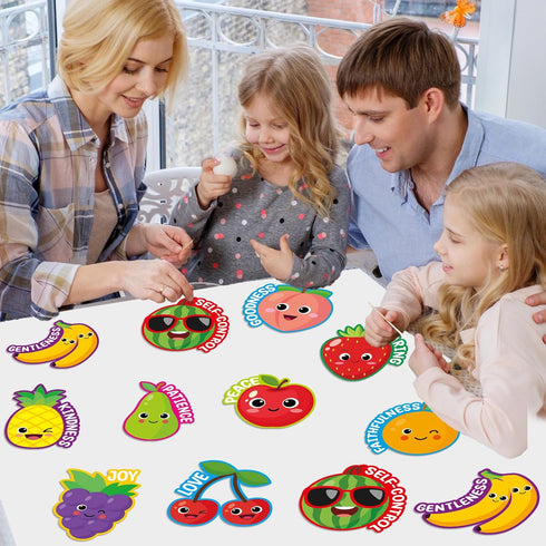 60Pcs Fruit of The Spirit Christian Bulletin Board Set Bible Religious Accents Cutouts Sunday School Christian kids Classroom Wall Decor Education...