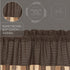 VHC Brands Kettle Grove Window Curtain, Valance Block Border, Black, 16x72...