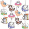 12 Pack Car Air Fresheners Cute Hanging for Women Man Christmas Incense Chips Car Rearview Mirror Pendant Cute Pet Odor Eliminating Air Freshener ...