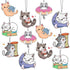 12 Pack Car Air Fresheners Cute Hanging for Women Man Christmas Incense Chips Car Rearview Mirror Pendant Cute Pet Odor Eliminating Air Freshener ...