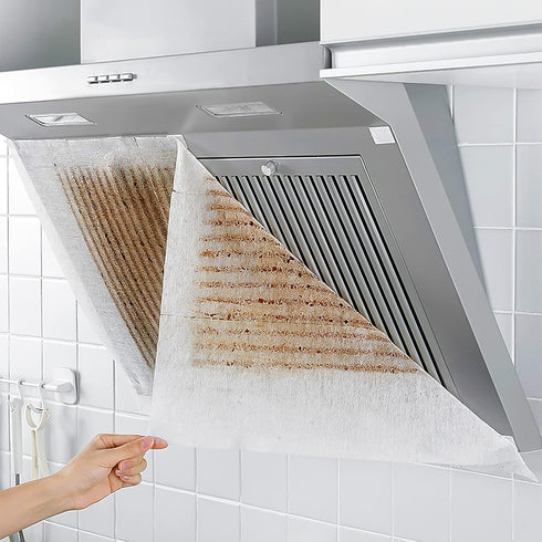 DOITOOL Range Hood Filter Paper Sheets Anti Oil Oil Proof Paper Stickers Range Machine Grease Filters Cooker Hood Extractor Fan Kitchen Tools (100...