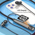 Wireless Bluetooth 5.3 Neckband Headphone, Hanging Neck Magnetic Attraction Headset with LED Power Display, Foldable Silicone Collar Sports Earpho...