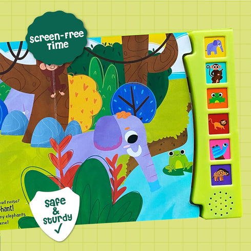 What A Noisy World! - Sounds of Jungle - Sound Books for Toddlers - Musical Book with 6 Different Sounds...