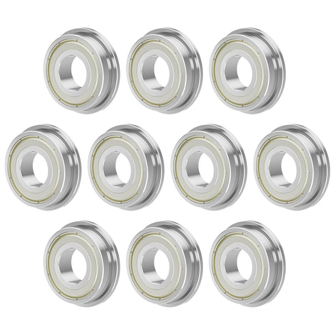 F694ZZ 10PCS Flange Ball Bearing 4×11×4mm Double Metal Shielded Flanged Bearing Chrome Steel ABEC-1(P0) Z2 Deep Groove Ball Bearing for Industrial...