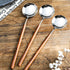 Retro Wooden Handle Spoon,Stainless Steel Serving Tablespoons,Wooden DinnerSpoon,Silver Silverware With Brown Handle,4 Pcs....