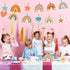 90 Pieces Rainbow Classroom Decor Rainbow Clouds Star Heart Sun Bulletin Board Birthday Party Baby Shower Decor for Bulletin Board Classroom Schoo...