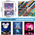 Liccyy 4 Pack 5D Diamond Art Painting Kits for Adults Kids Beginners, Full Drill DIY Art Kits Paint s by Numbers with Round Gems for Home Wall Dec...