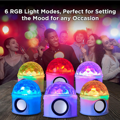 SKYLAR Disco Ball Speaker: 6 Light Modes, Bluetooth Connectivity, HiFi Audio, USB Powered – Perfect for Parties, Birthdays, Weddings – Illuminates...