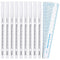 8 Pieces Microblading Marker Pen with Paper Ruler Skin Marker Eyebrow Permanent Makeup Position Mark Tools Markers Pen for Eyebrow Lips Skin...