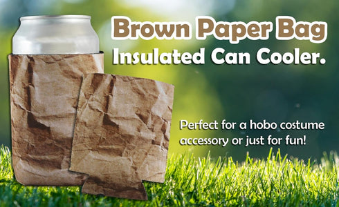 Brown Paper Bag Can Insulated Can Drink Cooler (Size - 12 oz.)...