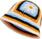 Crochet Knitted Hat Handmande Bucket Hat Summer Floral Beanies Cap (Orange)...