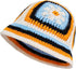 Crochet Knitted Hat Handmande Bucket Hat Summer Floral Beanies Cap (Orange)...