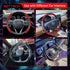 4PCS Carbon Fiber Car Steering Wheel Cover with Non-Slip Lining,Steering Wheel Cover Men and Women,Universal Fit Most of Steering Wheel Accessorie...