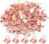 Rose Gold Binder Clips, Mini Paper Clip, Small Paper Clamps 15mm (5/8 inch), 100 Pack Micro Size Office Clips for Home School and Business (Rose G...
