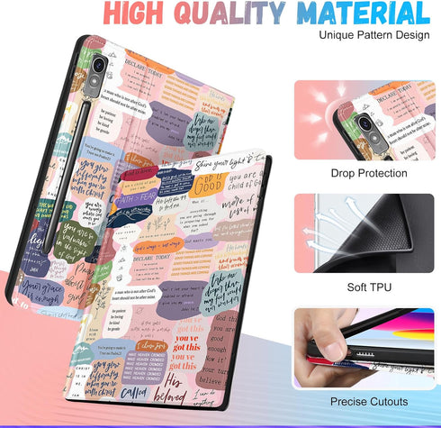 for Lenovo P12 Case, for Lenovo Xiaoxin Pad Pro 12.7" Case Girls Women Teens Design Folio Cover with Pencil Holder, Auto Week/Sleep Design for Len...