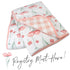 HonestBaby Quilted Baby Blankets Reversible Organic Cotton for Infant Boys, Girls, Unisex, Strawberry Pink Floral, One Size...