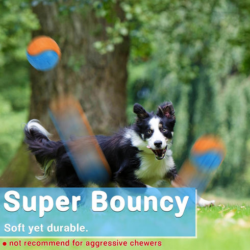 3.5in Squeaky Dog Balls, Dog Toys Balls for Training, Tough Ball Toys for Dogs, Light Weight Dog Toy Balls, High Bouncy Dog Ball for Interactive P...