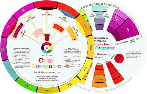 Grumbacher Large Color Wheel Mixing Guide, 9-1/2" Dia....
