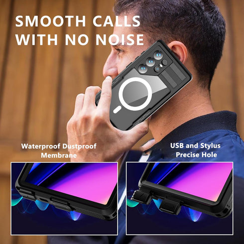 NINKI Compatible with Magsafe Case for Samsung Galaxy S24 Ultra Case Waterproof with Screen Protector,Magnetic Protective Case for Samsung S24 Ult...