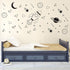 A37 Black Space Themed Room Decor - Rocket & Ship Wall Decals for Baby Boys Nursery...
