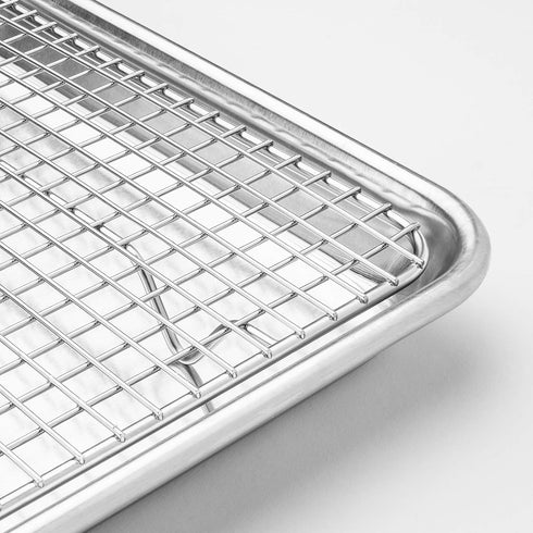 Last Confection Stainless Steel Baking & Cooling Rack - 8-1/2" x 12" (Fits Quarter Sheet Pan) - Cookie Baker's Oven Wire Rack...