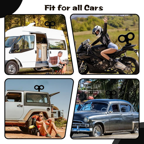 3D Car Wind Up Key, Cute Clockwork Wind Up Key for Back of Car Roof Decoration (Black)...