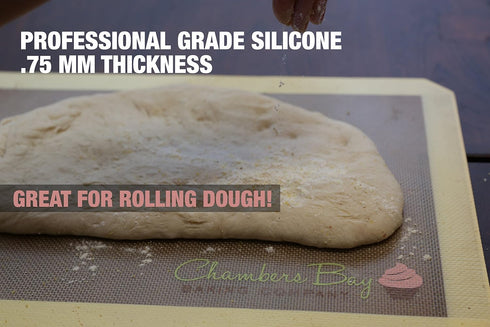 Silicone Baking Mat for Macaron- Two Half Sheet Mat Set 16.5 x 11 5/8 - Non Stick - Cookie Sheet - Baking Liner - Perfect for Oven, Pastry, Bacon,...