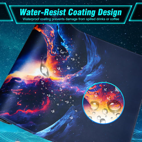 Large Gaming Mouse Pad, Technological Nebula Style Professional Gaming Mousepad, Non-Slip Waterproof Rubber Base Mouse Pad for Gaming & Office & H...
