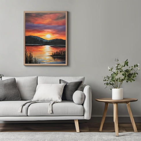 Posterizer 1 pcs- sunrise and sunset-landscape nature scene 2-Landscape & Nature Art-Floral Botanical Art- Decor for Home & Office- unframed wall ...
