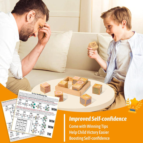Mindfulness Game for Kids - Tic Tac Toe - Affirmations Cubes - W/20 Breathing Exercise Cards, Calm Down Corner Supplies for Kids Calm & Focus, Cou...