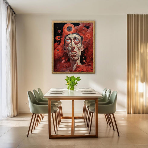 Posterizer 1 pcs-spooky sci-fi alien man-Abstract & Modern Art-Fantasy & Fiction Art-Gift for Art Lovers-Decor for Home & Office- UNFRAMED Wall Ar...