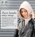 Brook + Bay Knitted Hooded Scarf w/drawstrings - Knit Balaclava Hood Scarf for Women Winter - Stylish Hooded Hat, Neck Warmer Cream...
