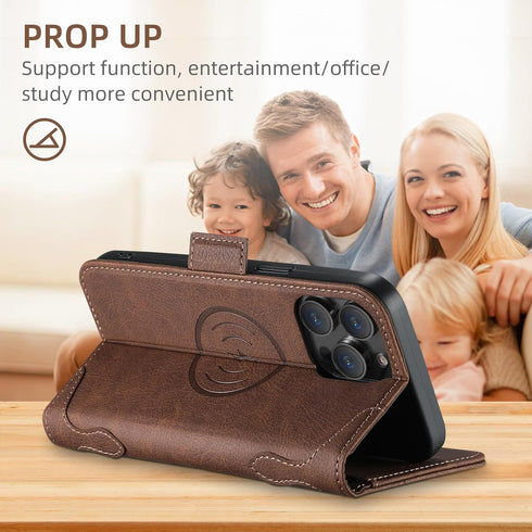 SINIANL Wallet Case for iPhone 15 Pro Max with Card Holder for Men Women, Compatible with MagSafe Wireless Charging Magnetic Leather Flip Folio Co...