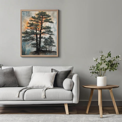 Posterizer 1 pcs- trees and jungle-nature scene style 2-Landscape & Nature Art-Floral Botanical Art- Decor for Home & Office- unframed wall art...