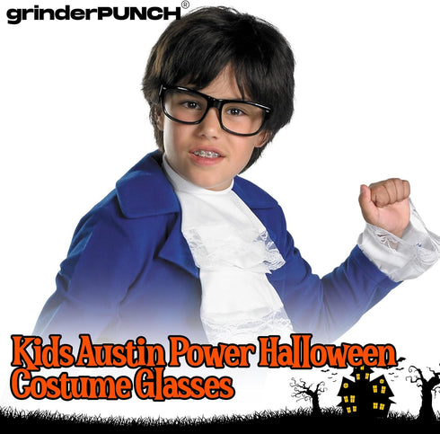 grinderPUNCH Kids Nerd Glasses Clear Lens Geek Costume Black Frame Children's (Age 3-10)...