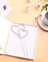 LOVENJOY Gift-Boxed Double Hearts Cake Topper Rose Gold, Crystal Rhinestones...