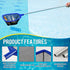 Pool Net - Pool Skimmer Net with 5 Section Adjustable Telescopic Aluminum Pole?22.21''- 67.59'', Skimmer Net with Fine Mesh Net, Pool Leaf Net...