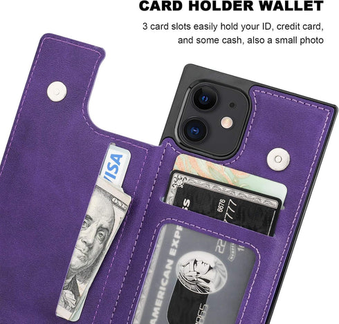 Bocasal Crossbody Wallet Case for iPhone 12 Mini Credit Card Holder PU Leather Kickstand Shockproof Detachable Cross Body Strap Lanyard Magnetic C...